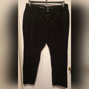 St. Johns Bay Black Corduroy Straight Leg Pants